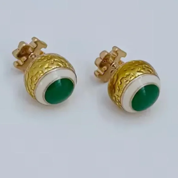 Tory Burch bauble backed double stud earrings - Picture 3 of 7
